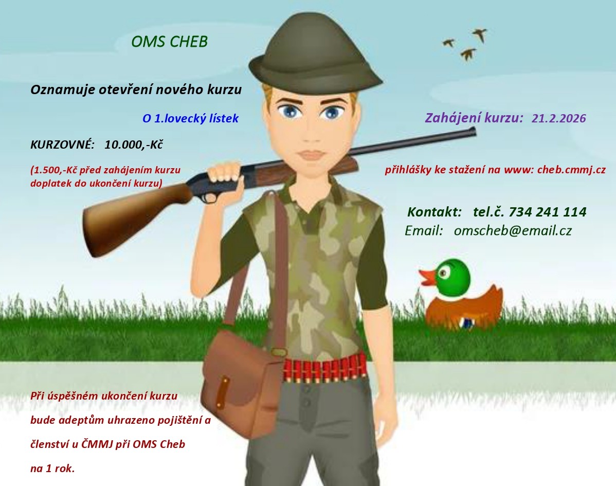 Nový kurz ke zkouškám z myslivosti OMS Cheb